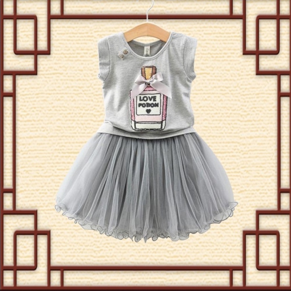 Brand New Little girl’s 2 piece skirt set
